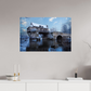 90 x 60 cm, Photo Print Under Acrylic Glass Vieux Pont de Vernon sous la neige