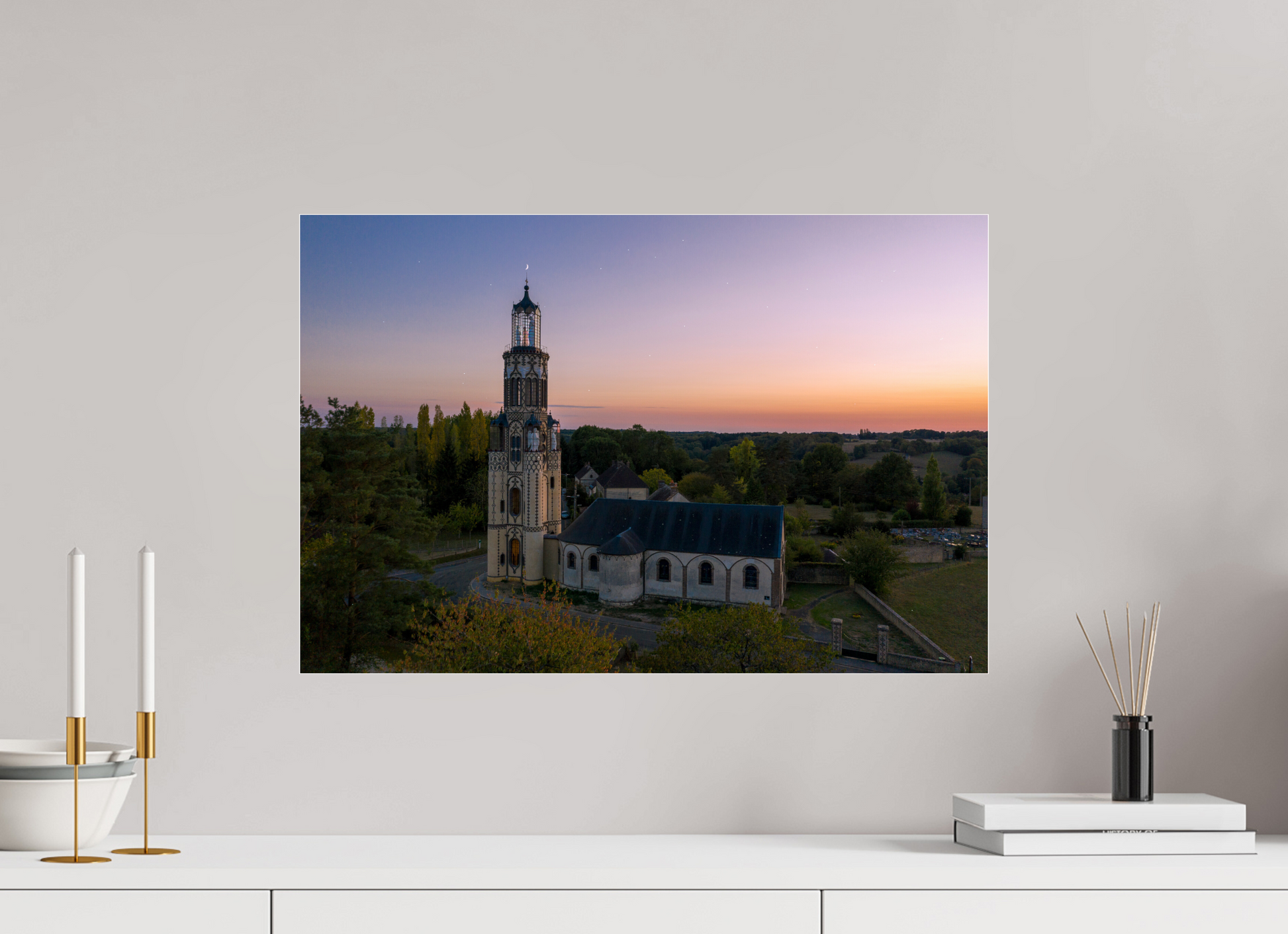 60 x 40 cm, Photo Print Under Acrylic Glass EGLISE NOTRE-DAME DE LA SALETTE