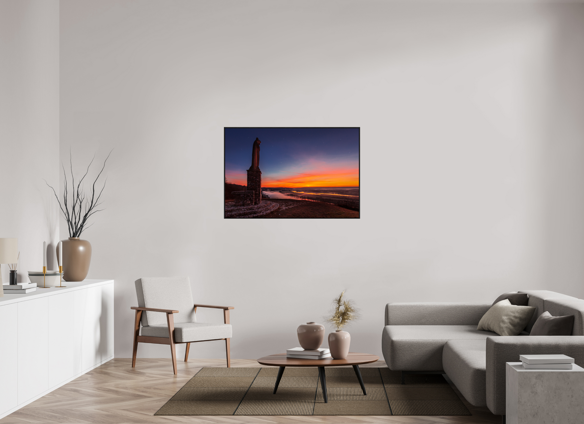 120 x 80 cm, Alu et cadre américain Notre-Dame de Belle Garde