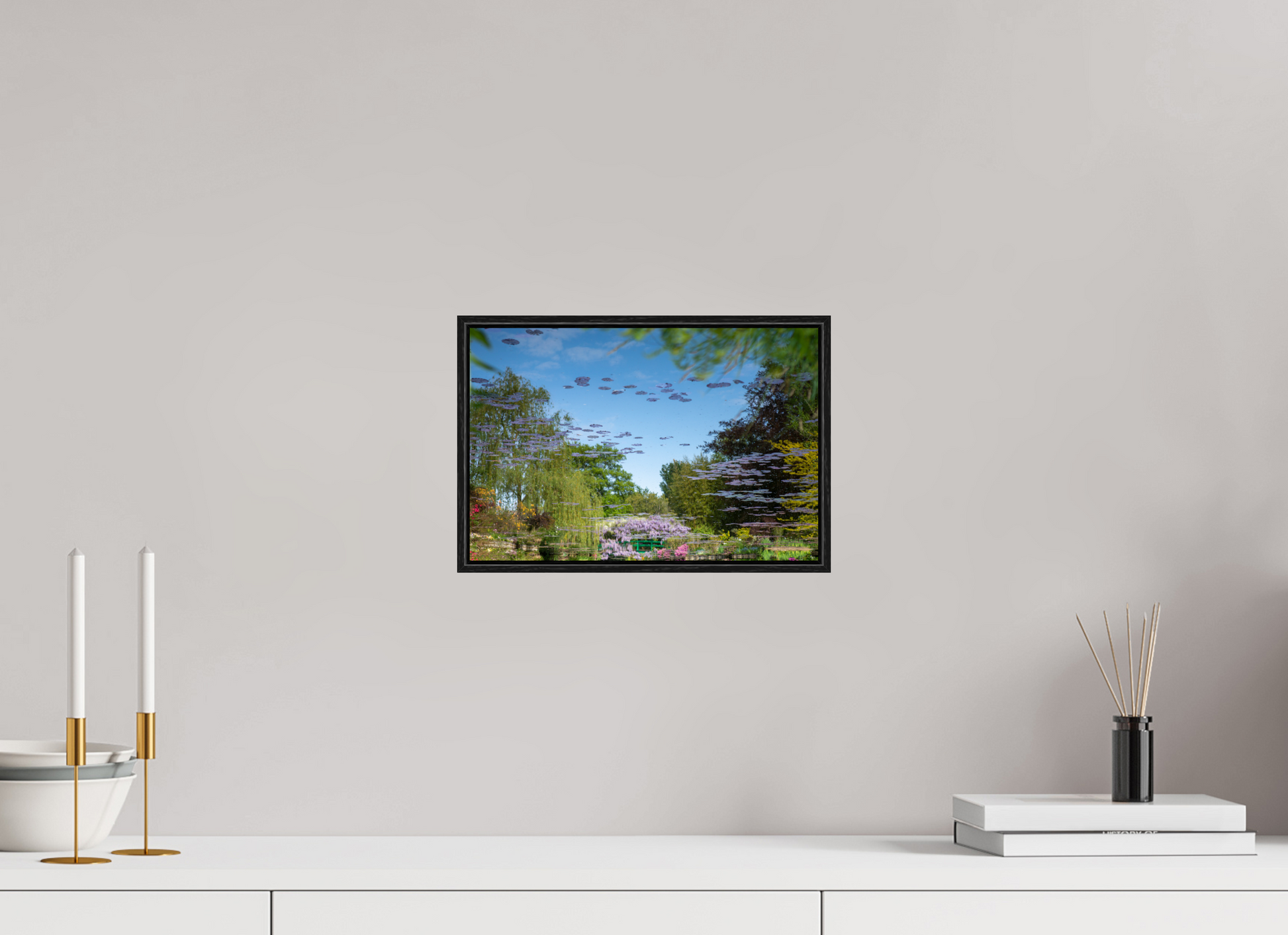 30 x 20 cm, Alu et cadre américain Une pensée de Claude Monet