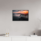 60 x 40 cm, Plexi et cadre américain Aube sur les Falaises d'Aval d'Etretat