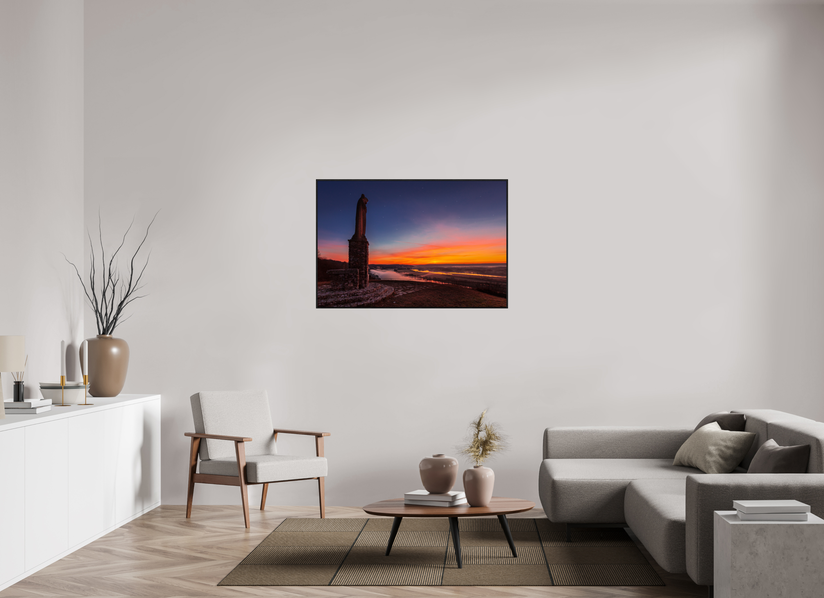 120 x 80 cm, Plexi et cadre américain Notre-Dame de Belle Garde