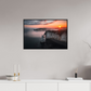 75 x 50 cm, Plexi et cadre américain Aube sur les Falaises d'Aval d'Etretat