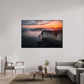 180 x 120 cm, Plexi et cadre américain Aube sur les Falaises d'Aval d'Etretat