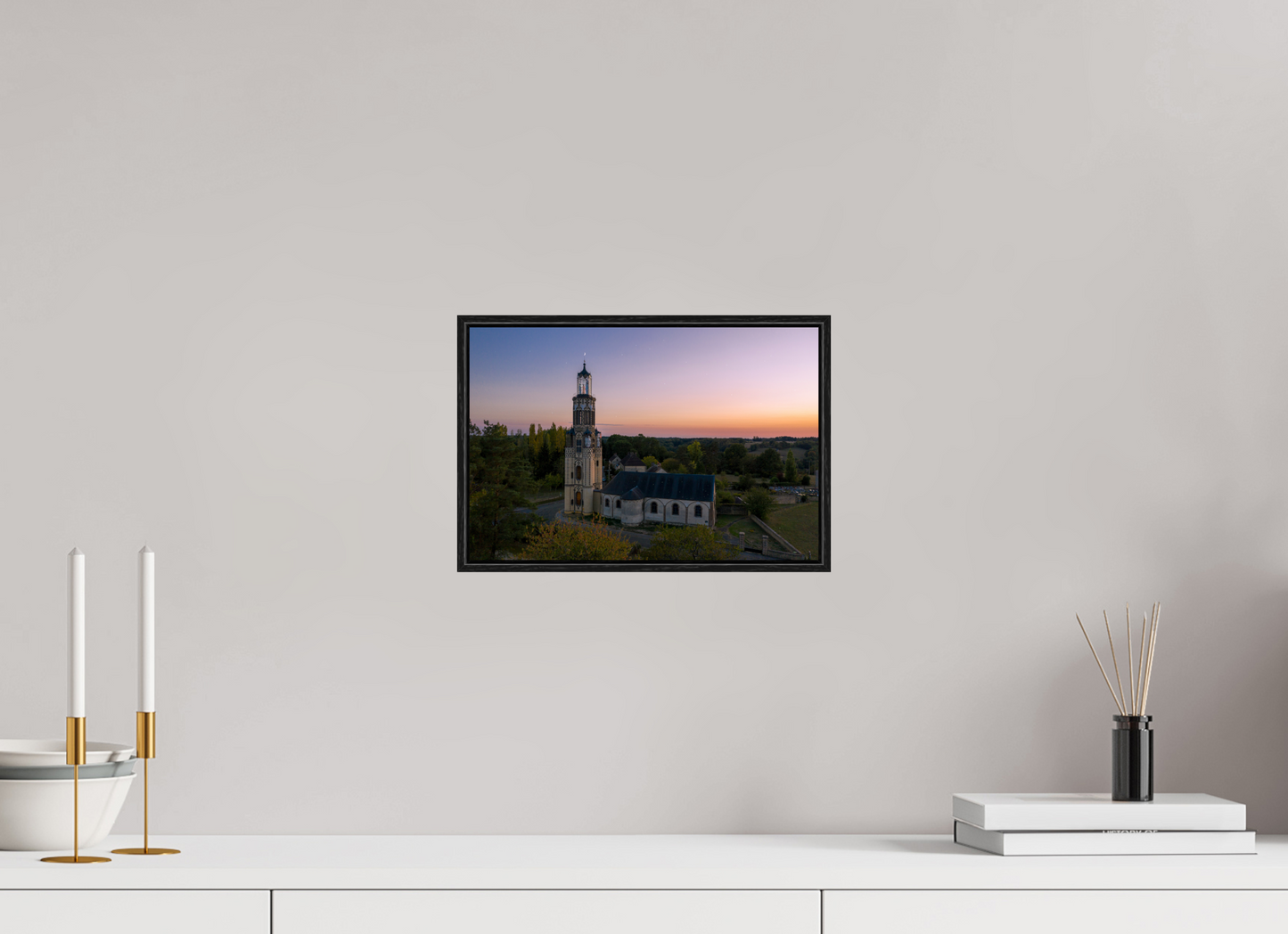 30 x 20 cm, Plexi et cadre américain EGLISE NOTRE-DAME DE LA SALETTE