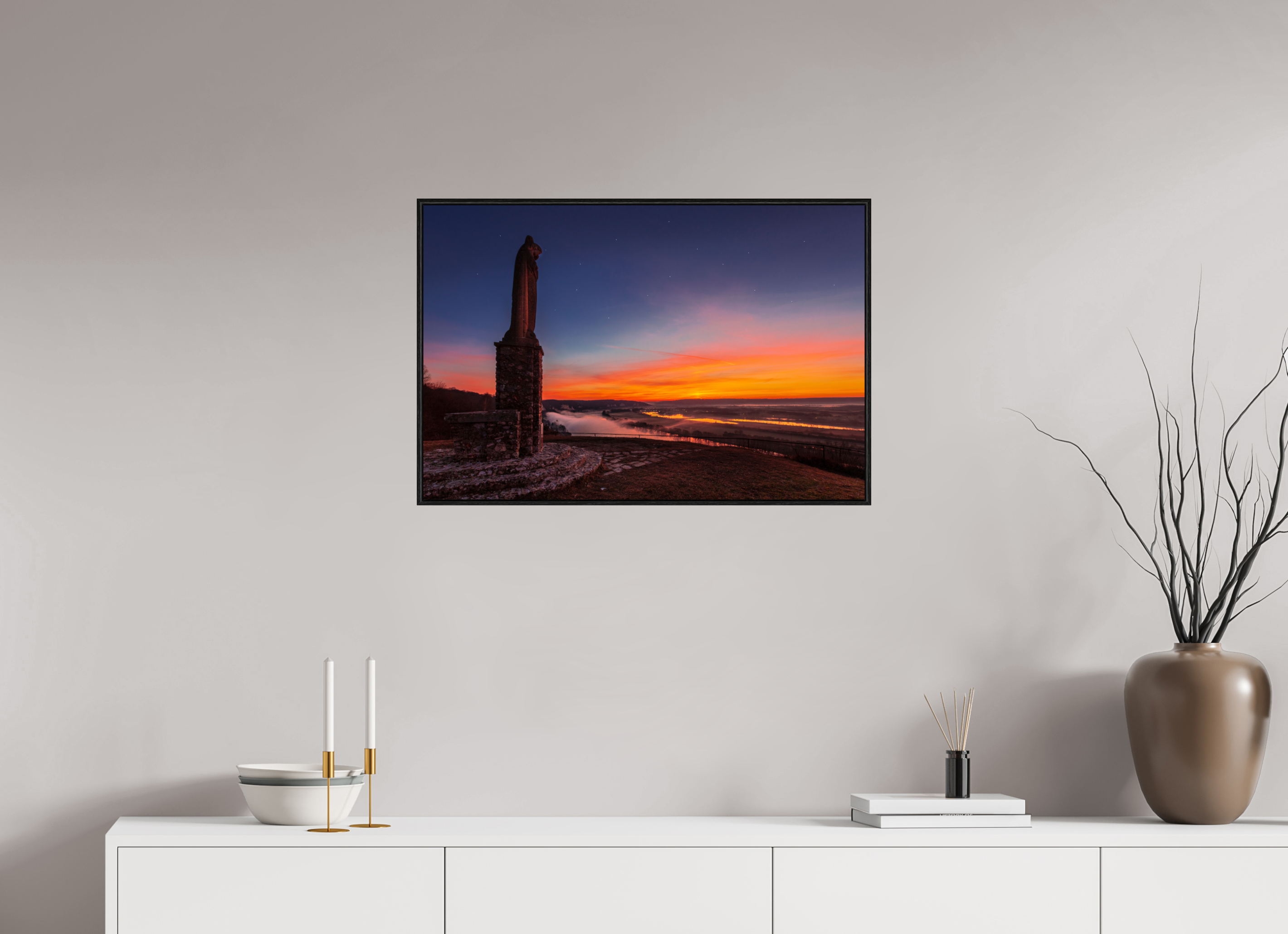 75 x 50 cm, Alu et cadre américain Notre-Dame de Belle Garde
