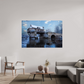 180 x 120 cm, Photo Print Under Acrylic Glass Vieux Pont de Vernon sous la neige