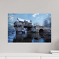 60 x 40 cm, Photo Print Under Acrylic Glass Vieux Pont de Vernon sous la neige