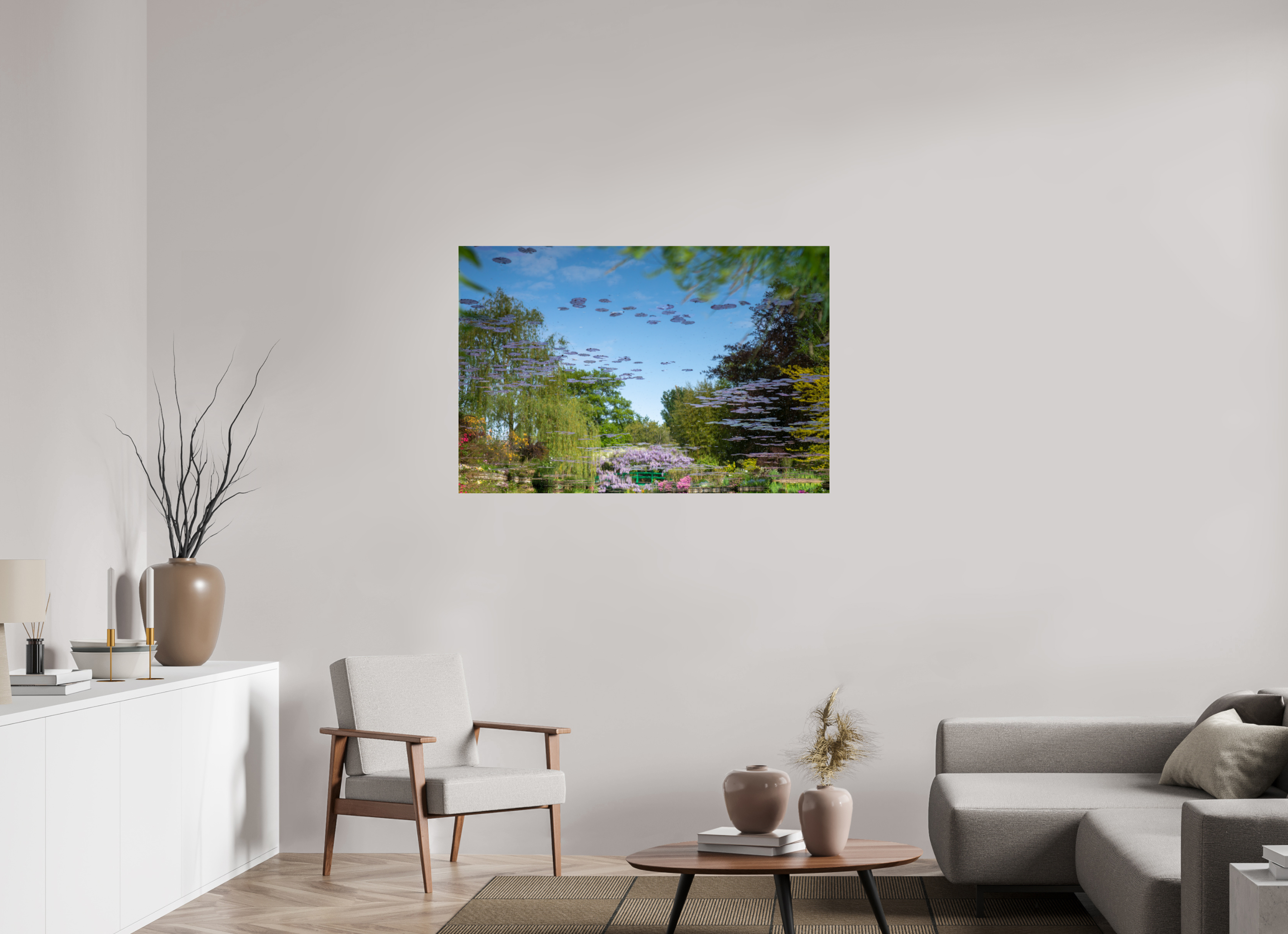 120 x 80 cm, Photo Print Under Acrylic Glass Une pensée de Claude Monet