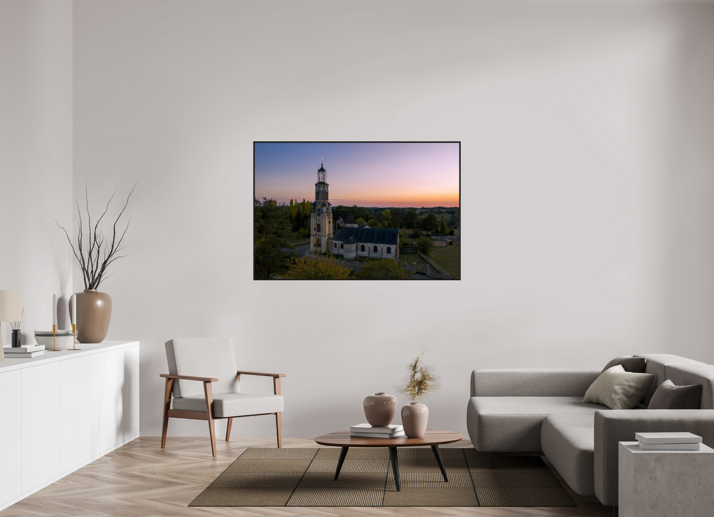 150 x 100 cm, Alu et cadre américain EGLISE NOTRE-DAME DE LA SALETTE