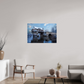 105 x 70 cm, Photo Print Under Acrylic Glass Vieux Pont de Vernon sous la neige