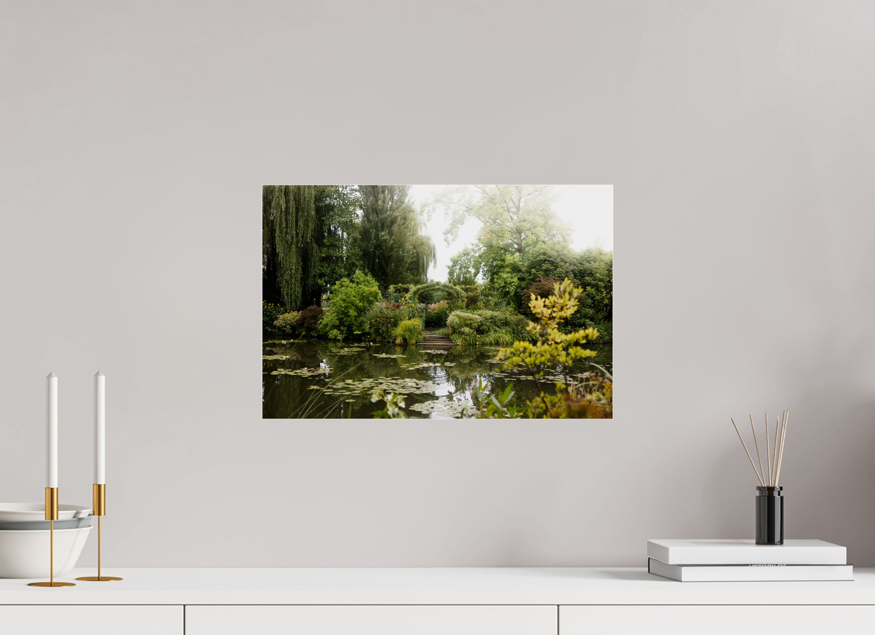 45 x 30 cm, Photo Print Under Acrylic Glass La mare de Giverny