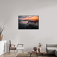 105 x 70 cm, Plexi et cadre américain Aube sur les Falaises d'Aval d'Etretat
