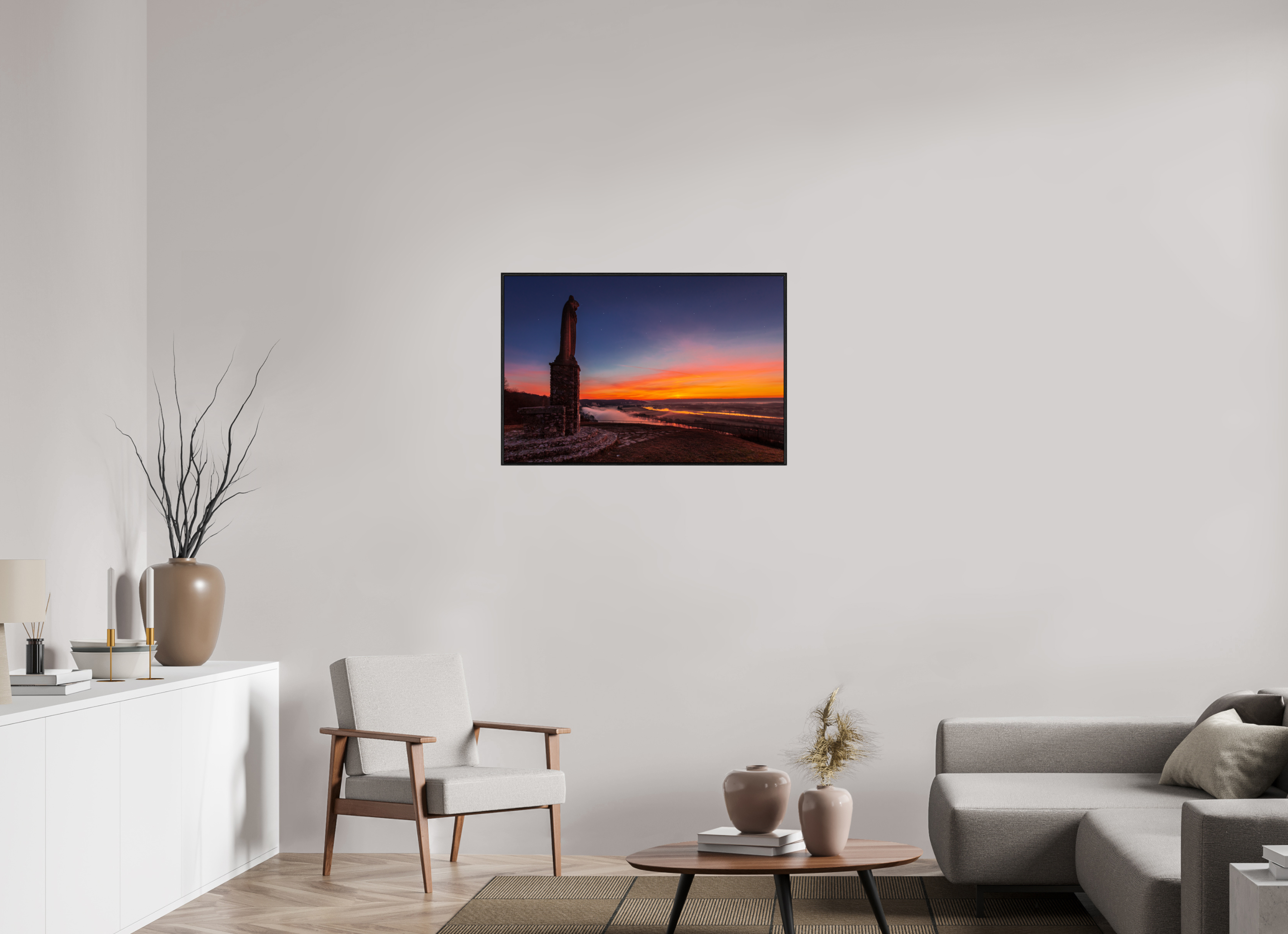 90 x 60 cm, Plexi et cadre américain Notre-Dame de Belle Garde