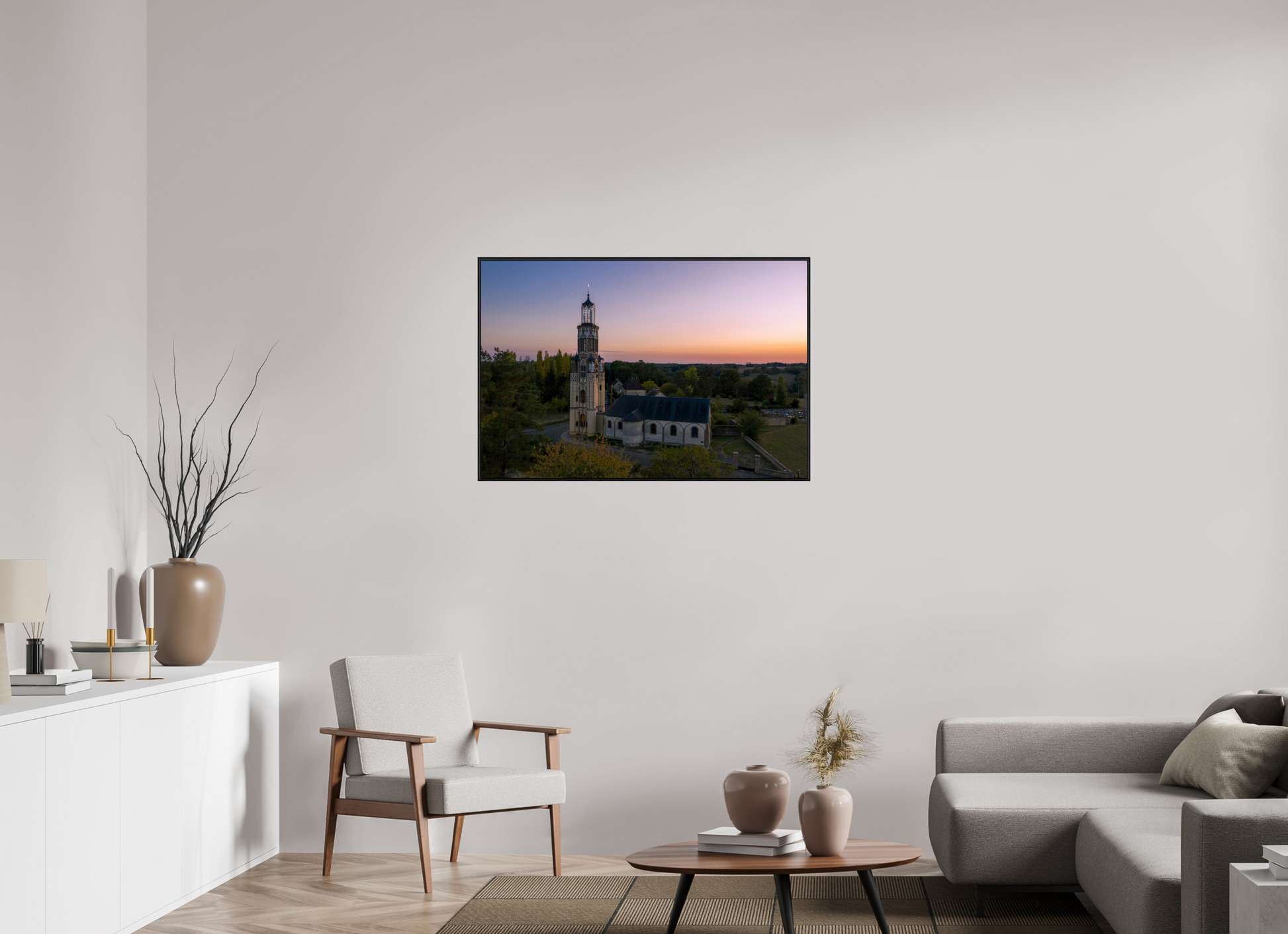 105 x 70 cm, Plexi et cadre américain EGLISE NOTRE-DAME DE LA SALETTE