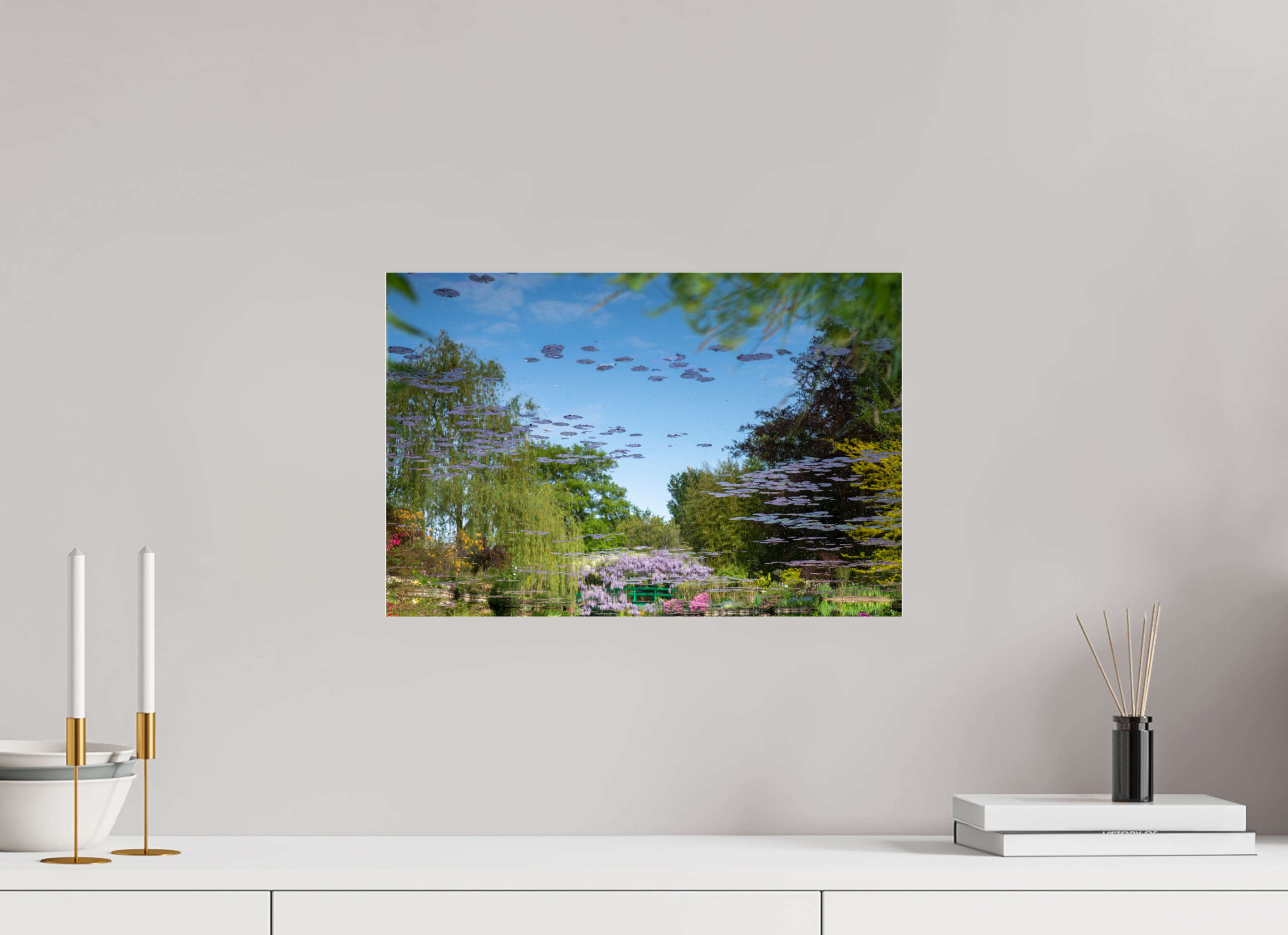 45 x 30 cm, Photo Print Under Acrylic Glass Une pensée de Claude Monet