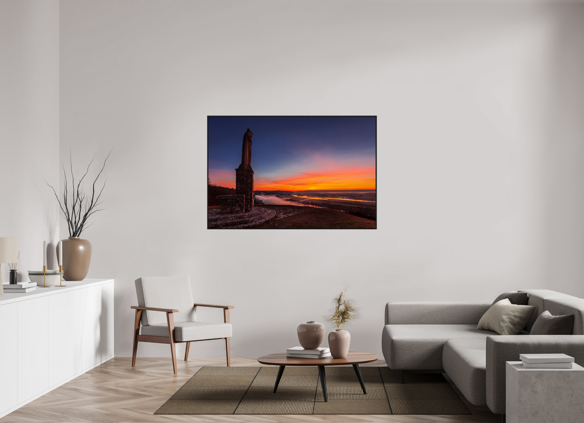 150 x 100 cm, Alu et cadre américain Notre-Dame de Belle Garde