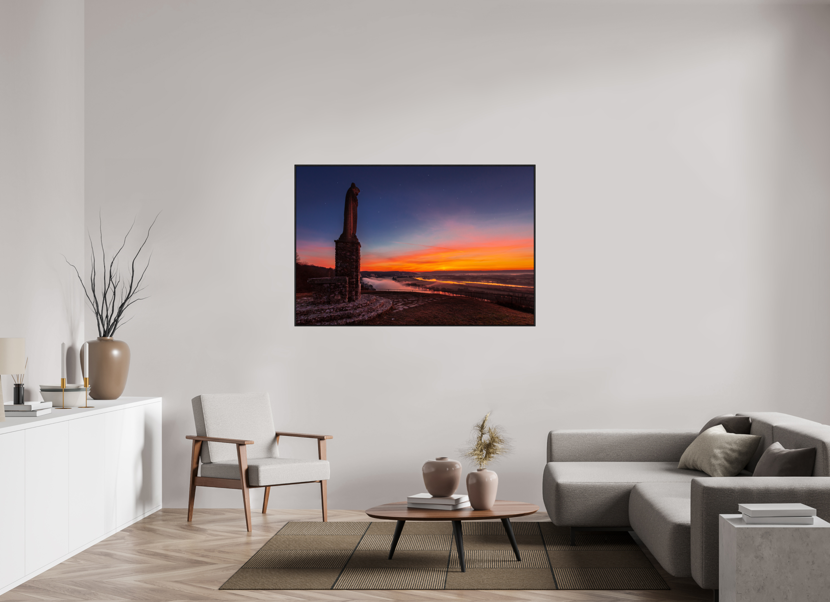 150 x 100 cm, Alu et cadre américain Notre-Dame de Belle Garde
