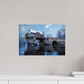 45 x 30 cm, Photo Print Under Acrylic Glass Vieux Pont de Vernon sous la neige